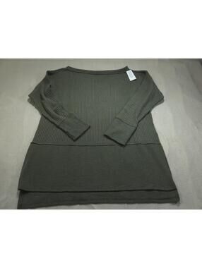 NEW American Eagle Outfitters Sweater Womens Medium Green Stretch Thumbhole